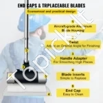 Glaistyklių Rinkinys (3 vnt.): 25 cm, 60 cm, 80 cm, Nerūdijantis Plienas, Su Ištiesiamu Kotu Iki 2 m - Image 5