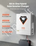 Hibridinis Saulės Inverteris 3.5KW / 3500W, Gryna Sinusinė Banga, 24V / 230V - Image 2