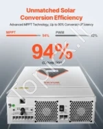 Hibridinis Saulės Inverteris 3.5KW / 3500W, Gryna Sinusinė Banga, 24V / 230V - Image 3