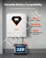 Hibridinis Saulės Inverteris 3.5KW / 3500W, Gryna Sinusinė Banga, 24V / 230V - Image 5