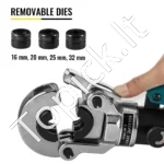 Hidraulinė Vamzdžių Presavimo Žnyplė 6T (16 mm - 32 mm), TH Kontūro, 360° Sukiojama Galva - Image 4