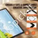 Įkraunama LED Piešimo Lenta A3, Juoda, 6 Ryškumo Lygiai, Itin Plona, 38.3×27.8 cm - Image 5