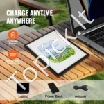 Įkraunama LED Piešimo Lenta A3, Juoda, 6 Ryškumo Lygiai, Itin Plona, 38.3×27.8 cm - Image 2