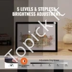 Įkraunama LED Piešimo Lenta A4, 5 Ryškumo Lygiai, Itin Plona, Juoda Spalva, 30.9×21.8 cm - Image 3