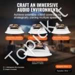 Išplėstinis Lubinių Garsiakalbių Rinkinys (4 vnt.), 150W, Su Bluetooth, 17 cm Skersmuo - Image 3