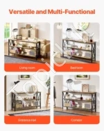 Industrialus Trijų Lygių Konsolinis Stalas, 140 x 34 x 76,2 cm - Image 6