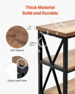 Industrialus Trijų Lygių Konsolinis Stalas, 140 x 34 x 76,2 cm - Image 3