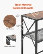 Industrialus Trijų Lygių Konsolinis Stalas. 106 x 30 x 73,5 cm - Image 4