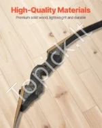 Išardomas Medinis Recurve Lankas (Takedown Recurve Bow), 1524 mm, 20,41 kg Tempimo Jėga - Image 6