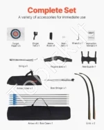 Išardomas Medinis Recurve Lankas (Takedown Recurve Bow), 1524 mm, 22,68 kg Tempimo Jėga - Image 3