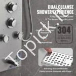 Išmanioji Dušo Panelė, 6 Funkcijos, LED Ekranas, Hidroenergetika - Image 5