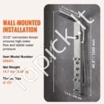 Išmanioji Dušo Panelė, 6 Funkcijos, LED Ekranas, Hidroenergetika - Image 6