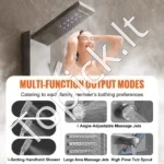 Išmanioji Dušo Panelė, 6 Funkcijos, LED Ekranas, Hidroenergetika - Image 3