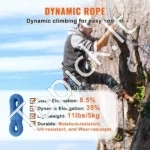 Itin Ilga Dinaminė Laipiojimo Virvė (Virvė, lynas) – 70 m Ilgis, 10,2 mm Skersmuo, Poliesterio Medžiaga, 25 kN Atsparumas - Image 4