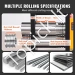 Juvelyro Rankinis Valcavimo Presas 3-in-1: 75 mm Pločio, Reguliavimas nuo 0.03 iki 6.5 mm - Image 2