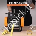 Juvelyro Rankinis Valcavimo Presas 3-in-1: Mini Modelis 45 mm Pločio, Reguliavimas 0–6 mm - Image 6