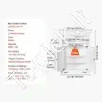 Kampinė Spintelė (Komoda) su 2 Durelėmis. Balta, 3 Lygiai, 64,5 x 32,5 x 84,5 cm - Image 7