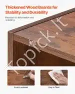 Knygų Lentyna, 5 Aukštai, Rudos Spalvos, 134.5 x 59.8 x 23.7 cm - Image 4