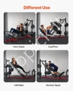 Kombinuota Kojų Preso ir Hack Pritūpimo Mašina, 3 Reg. Kampai (40°/45°/50°), Iki 907 kg - Image 6