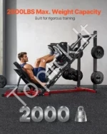 Kombinuota Kojų Preso ir Hack Pritūpimo Mašina, 3 Reg. Kampai (40°/45°/50°), Iki 907 kg - Image 2