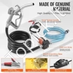 Kompaktiška Elektrinė Kuro Perpumpavimo Pompa, 12V DC, 19 L/min Srautas, 1/7 AG, 4 m Išleidimo Žarna, Benzinas/Dyzelinas/Žibalas, Nešiojama - Image 5