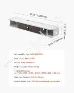 Kompaktiška Pakabinama TV Spintelė (120 cm) - Image 7