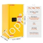 Kompaktiška Saugos Spintelė Degiems Skysčiams (60 Litrų),90 x 46 x 46 cm, 1 Reguliuojama Lentyna - Image 2