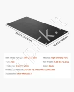 Kompaktiškas Apsauginis Kilimėlis Walking Pad Treniruokliams, 60 x 130 cm, 4 mm PVC - Image 3