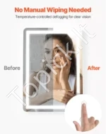 Kompaktiškas Išmanusis LED Vonios Veidrodis 50 x 70 cm, 3 Šviesos Spalvos - Image 4