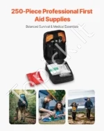Kompaktiškas Pirmosios Pagalbos Rinkinys (250 dalių), 600D Nailonas - Image 2