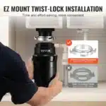 Kompaktiškas Virtuvės Atliekų Smulkintuvas 1/2 AG (370W) - Image 4