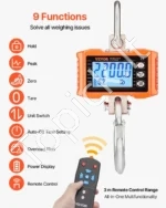 Kraninės Svarstyklės 1000 kg - 1T su Nuotolinio Valdymo Pulteliu ir Dideliu LCD Ekranu - Image 5