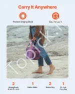 Krištolinių Dainuojančių Dubenelių Rinkinys (2 vnt.), 20,3 cm (A nata) ir 25,4 cm (F nata) - Image 6