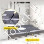 Kvadratinis Dušo Hidroizoliacijos Rinkinys 122 cm x 122 cm, Centrinis PVC Nuotėkis - Image 3