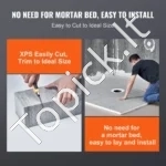 Kvadratinis Ypač Plonas Dušo Pagrindas 182,9 cm x 182,9 cm, 30 mm EPS - Image 4