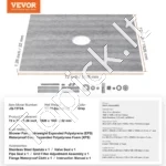 Kvadratinis Dušo Padėklo Rinkinys 183 cm x 183 cm, 50,8 mm ABS - Image 4