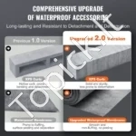 Kvadratinis Dušo Padėklo Rinkinys 183 cm x 183 cm, 50,8 mm ABS - Image 2