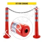 Lankstūs Kelio Žymėjimo Stulpeliai (6 vnt.), Oranžiniai, 75 cm Aukščio, Su Spyruokliuojančiu Pagrindu - Image 6