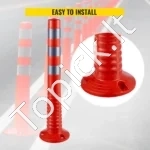 Lankstūs Kelio Žymėjimo Stulpeliai (6 vnt.), Oranžiniai, 75 cm Aukščio, Su Spyruokliuojančiu Pagrindu - Image 5