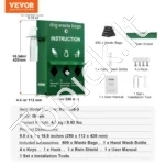 Lauko Šunų Atliekų Šalinimo Stotelė su Maišelių Dalytuvu, 600 Maišelių Komplekte - Image 6