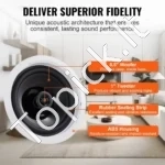 Išplėstinis Lubinių Garsiakalbių Rinkinys (4 vnt.), 150W, Su Bluetooth, 17 cm Skersmuo - Image 5