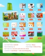 Magnetiniai Konstravimo Blokeliai „Miško Pilis“, 150 Dalių Rinkinys, Stiprūs Magnetai - Image 7