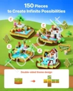 Magnetiniai Konstravimo Blokeliai „Miško Pilis“, 150 Dalių Rinkinys, Stiprūs Magnetai - Image 2