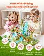 Magnetiniai Konstravimo Blokeliai „Miško Pilis“, 150 Dalių Rinkinys, Stiprūs Magnetai - Image 4