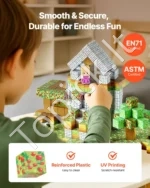 Magnetiniai Konstravimo Blokeliai „Miško Pilis“, 150 Dalių Rinkinys, Stiprūs Magnetai - Image 5