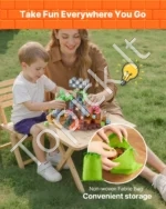 Magnetiniai Konstravimo Blokeliai „Tamsos Pilis“ , 150 Dalių Rinkinys, Stiprūs Magnetai - Image 6