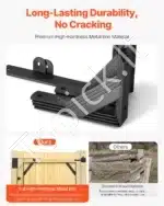 Mažas Kampinių Vartų Rėmo Sutvirtinimo Rinkinys Nuo Nusileidimo | Juodas Plienas | 2 VNT. Komplektas  - Image 4