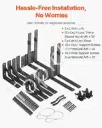 Mažas Kampinių Vartų Rėmo Sutvirtinimo Rinkinys Nuo Nusileidimo | Juodas Plienas | 2 VNT. Komplektas  - Image 5