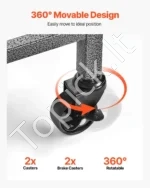 Meškerių Stovas su Ratukais 15 Vnt. Lazdoms, 117,7 cm x 43,3 cm x 108,7 cm, iš Legiruotojo Plieno - Image 4