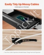 Metalinis Ištraukiamas Stalčius Po Stalu Su Lentyna, 440×223×101 mm - Image 5